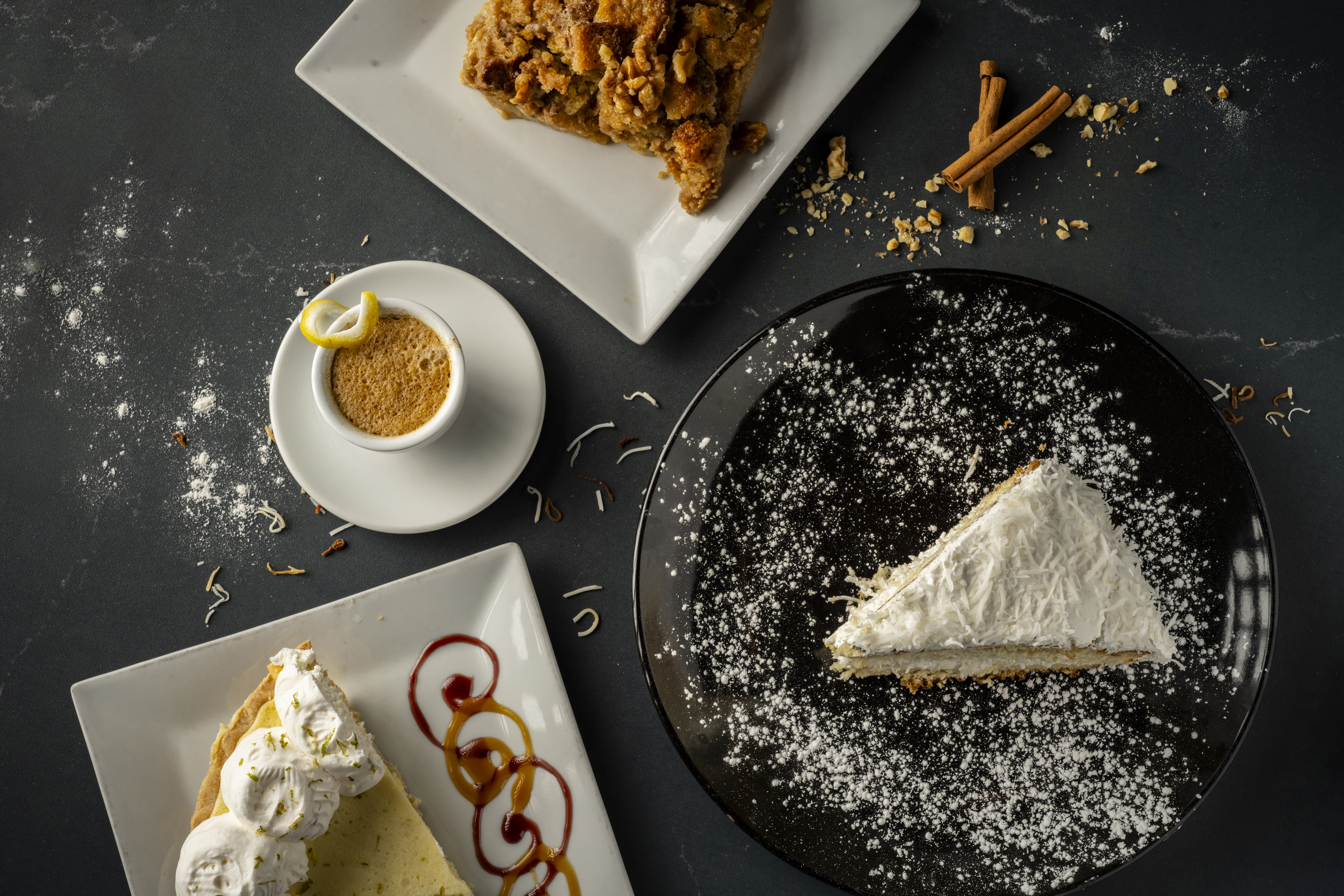 Assorted dessert plates from Smoky Rock Bakery