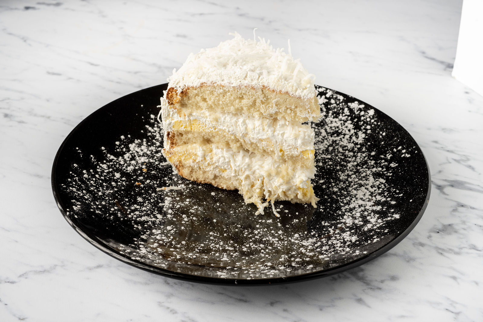 Coconut cake slice from Smoky Rock Bakery