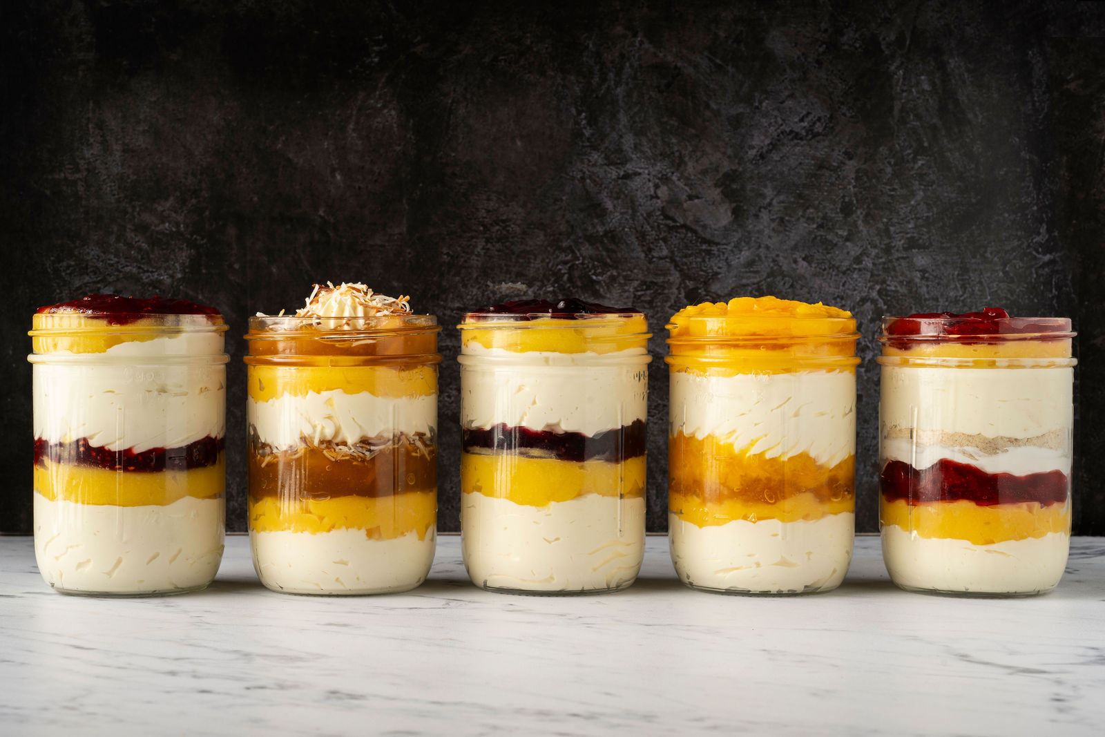 Layered dessert jars from Smoky Rock Bakery