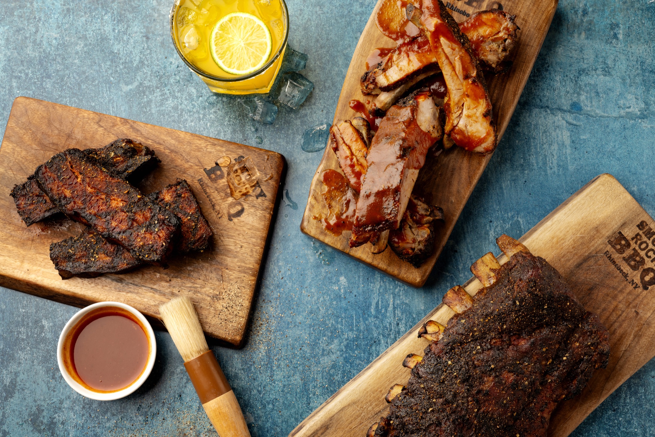 Smoky Rock BBQ spread with smoked meats and sides