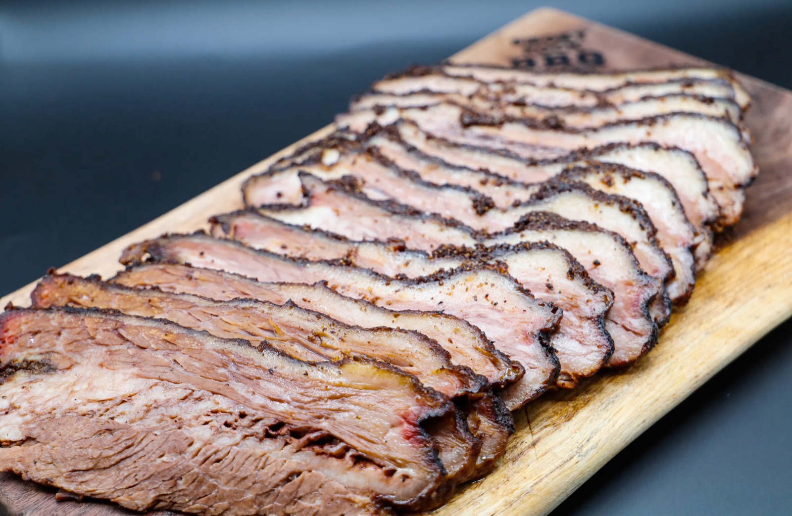 Smoked brisket at Smoky Rock BBQ
