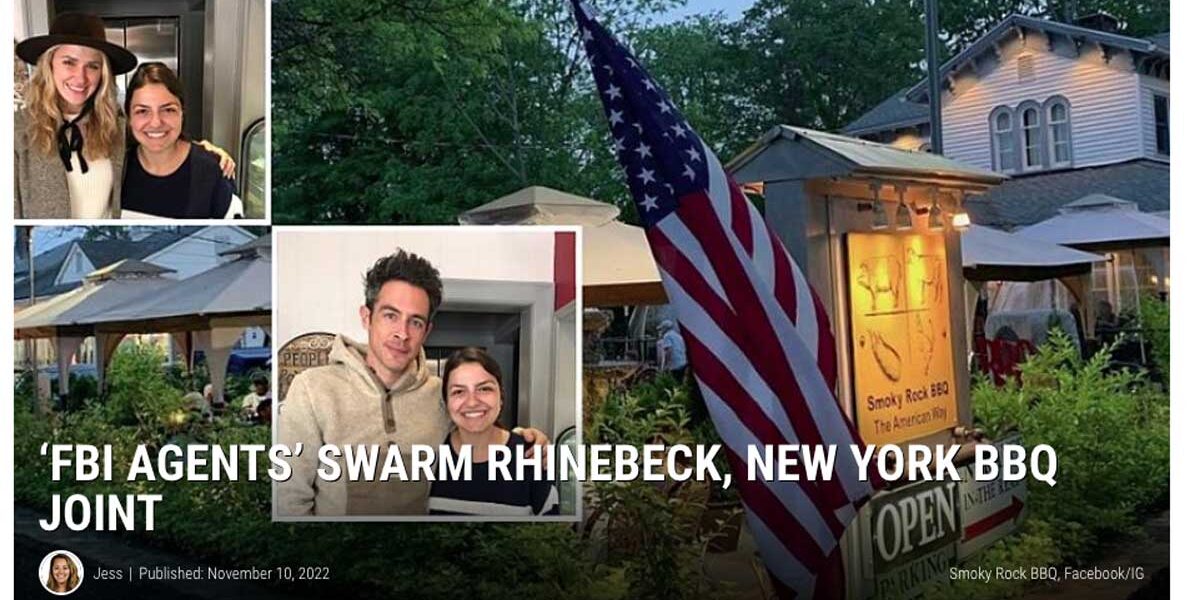 ‘FBI Agents’ Swarm Rhinebeck, New York BBQ Joint