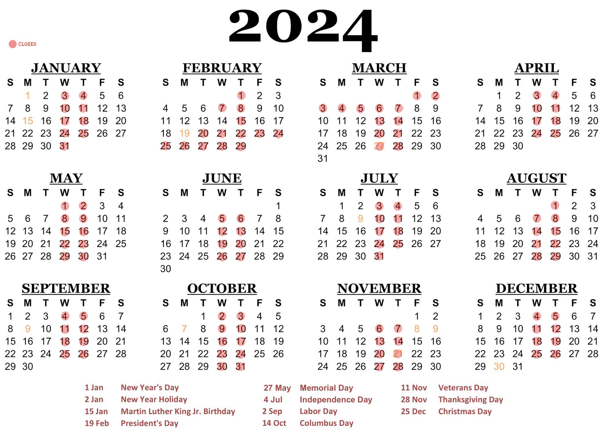 2024 Smoky Rock BBQ calendar hours