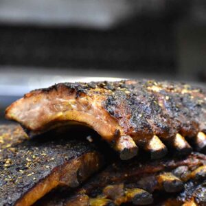 Smoky Rock BBQ Rhinebeck Rib Stack close up